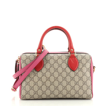 Gucci Convertible Boston Bag GG Coated Canvas and Leather Small