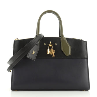 Louis Vuitton City Steamer Handbag Leather East West