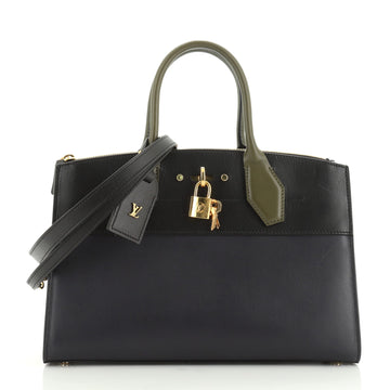 Louis Vuitton City Steamer Handbag Leather East West