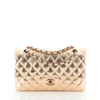 Chanel Mobile Art Classic Double Flap Quilted Metallic Calfskin Medium