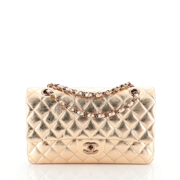 Chanel Mobile Art Classic Double Flap Quilted Metallic Calfskin Medium