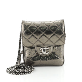 Chanel Wallet on Chain Flap Bag Quilted Metallic Calfskin Mini
