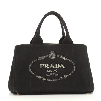 Prada Canapa Tote Canvas Medium