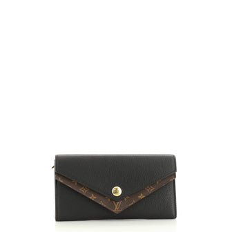 Louis Vuitton Double V Wallet Leather with Monogram Canvas 