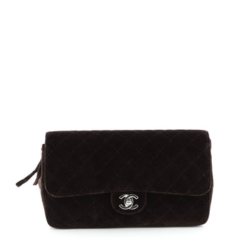 Chanel Vintage Classic Flap Backpack Quilted Suede Medium