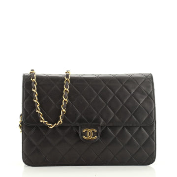 Vintage Clutch with Chain Quilted Leather Medium