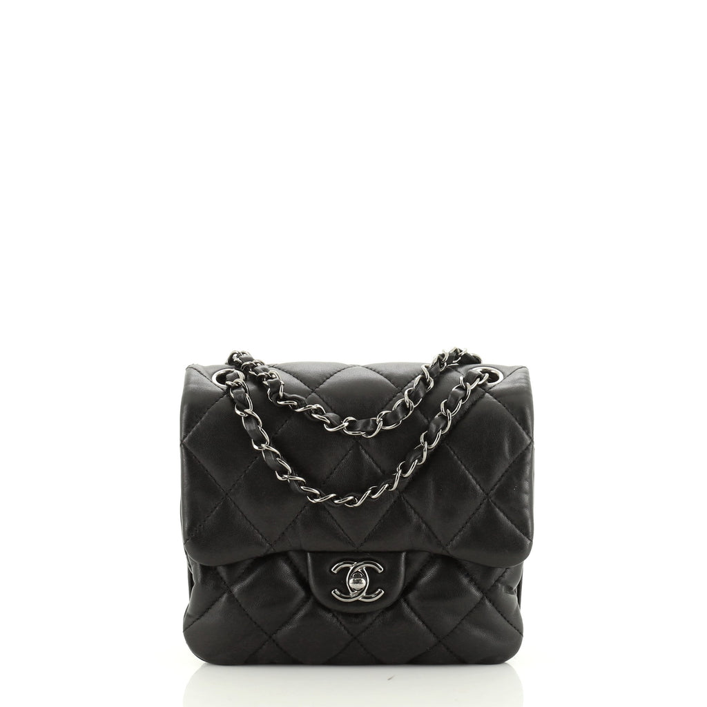 Chanel 3 Accordion Flap Bag Quilted Lambskin Mini Black 50163190