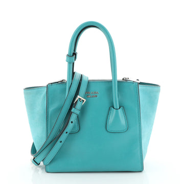 Prada Twin Pocket Tote Glace Calf and Suede Mini
