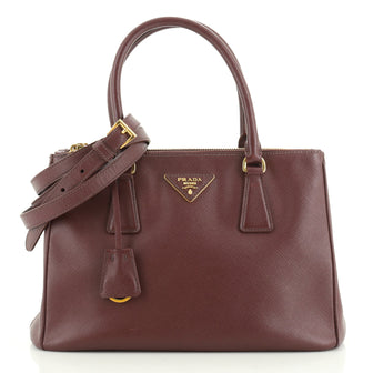 Prada Double Zip Lux Tote Saffiano Leather Small