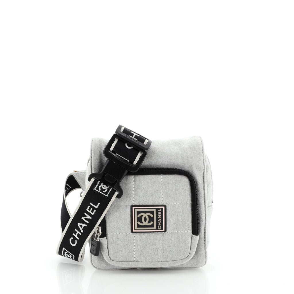 Chanel Sport Line Waist Bag Jersey Small Gray 50163197