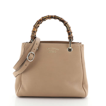 Bamboo Shopper Tote Leather Small