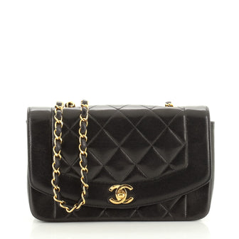 Chanel Vintage Diana Flap Bag Quilted Lambskin Small
