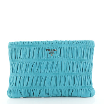Prada Gaufre Clutch Leather 