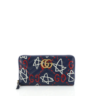 GG Marmont Zip Around Wallet GucciGhost Matelasse Leather