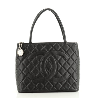 Chanel Medallion Tote Quilted Caviar 