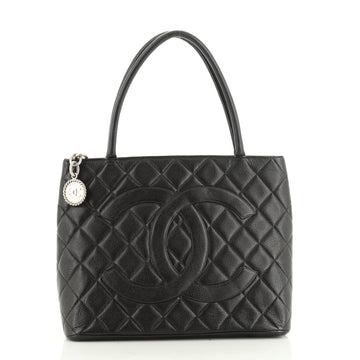 Chanel Medallion Tote Quilted Caviar 