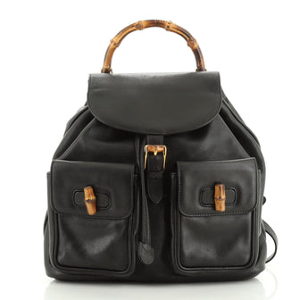 Gucci Vintage Bamboo Backpack Leather Medium