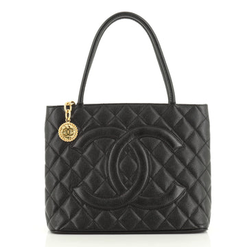 Chanel Medallion Tote Quilted Caviar 