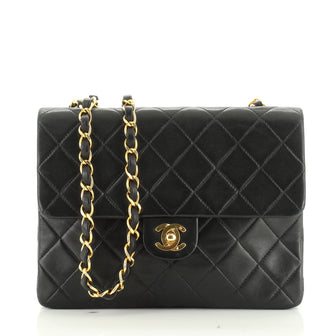 Vintage Square Classic Flap Bag Quilted Lambskin Small