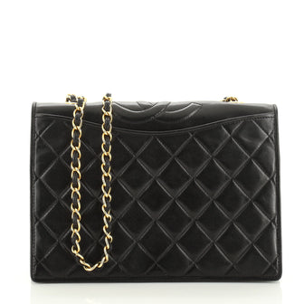 Chanel Vintage Diamond CC Flap Bag Quilted Lambskin Small