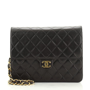 Chanel Vintage Clutch with Chain Quilted Leather Small