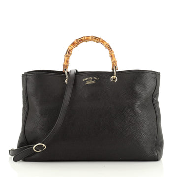 Bamboo Shopper Tote Leather Large