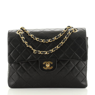 Chanel Vintage Square Classic Double Flap Bag Quilted Leather Medium