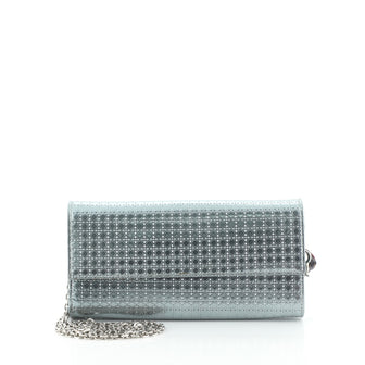 Christian Dior Lady Dior Croisiere Chain Wallet Micro Cannage Perforated Calfskin 