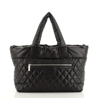Chanel Coco Cocoon Zipped Tote Quilted Nylon Medium