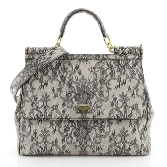 Miss Sicily Bag Printed Leather Large