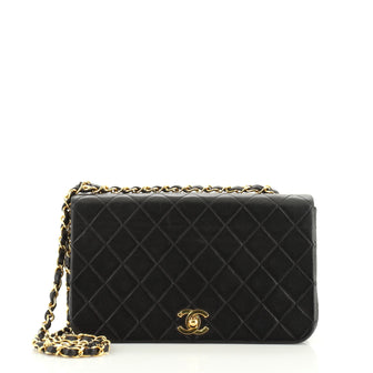 Chanel Vintage Full Flap Bag Quilted Lambskin Medium