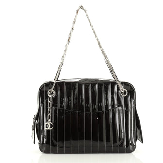 Chanel Mademoiselle Camera Bag Vertical Quilted Patent Medium