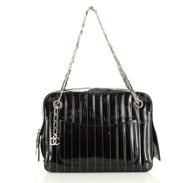 Chanel Mademoiselle Camera Bag Vertical Quilted Patent Medium