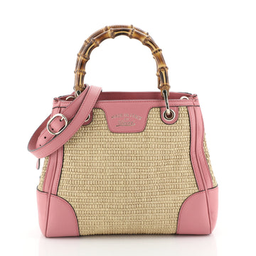 Gucci Bamboo Shopper Tote Straw Small