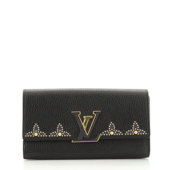 Louis Vuitton Capucines Wallet Embellished Leather 