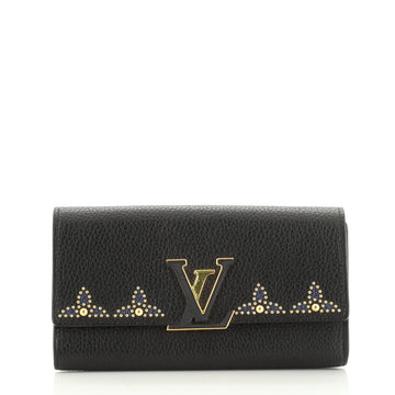 Louis Vuitton Capucines Wallet Embellished Leather 