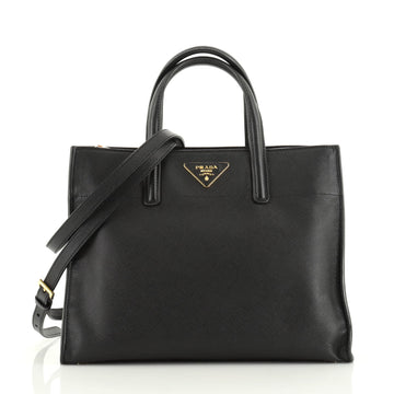 Prada Slim Convertible Tote Vernice Saffiano Leather Medium