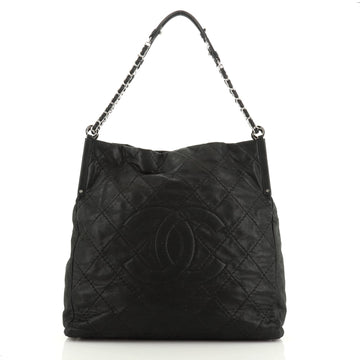 Chanel Sea Hit Shoulder Bag Quilted Iridescent Calfskin Large