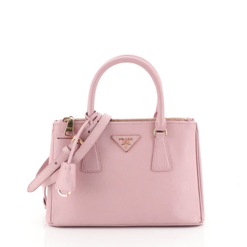 Prada Double Zip Lux Tote Saffiano Leather Mini