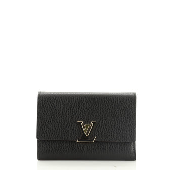 Capucines Compact Wallet Leather