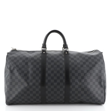 Keepall Bandouliere Bag Damier Graphite 55