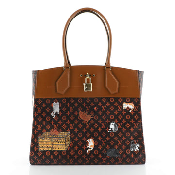 City Steamer Handbag Limited Edition Grace Coddington Catogram Canvas XXL