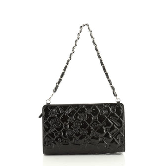 Chanel Lucky Symbols Pochette Embossed Quilted Patent 