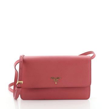 Prada Wallet Crossbody Saffiano Leather 
