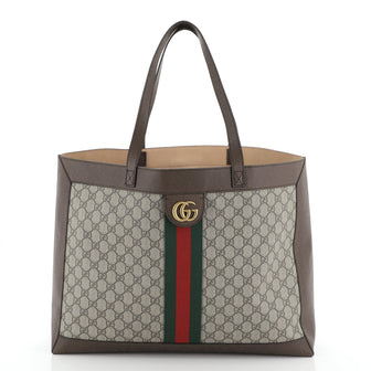 Gucci Ophidia Soft Open Tote GG Coated Canvas East West