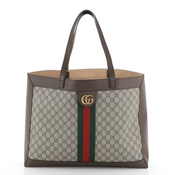 Gucci Ophidia Soft Open Tote GG Coated Canvas East West