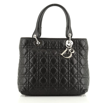 Lady Dior Soft Tote Cannage Quilt Lambskin Large
