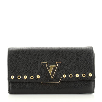 Louis Vuitton Capucines Wallet Studded Leather 
