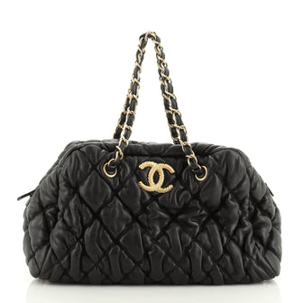 Chanel Bubble Bowler Bag Quilted Lambskin Medium