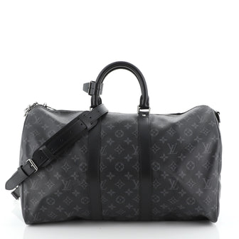 Keepall Bandouliere Bag Monogram Eclipse Canvas 45